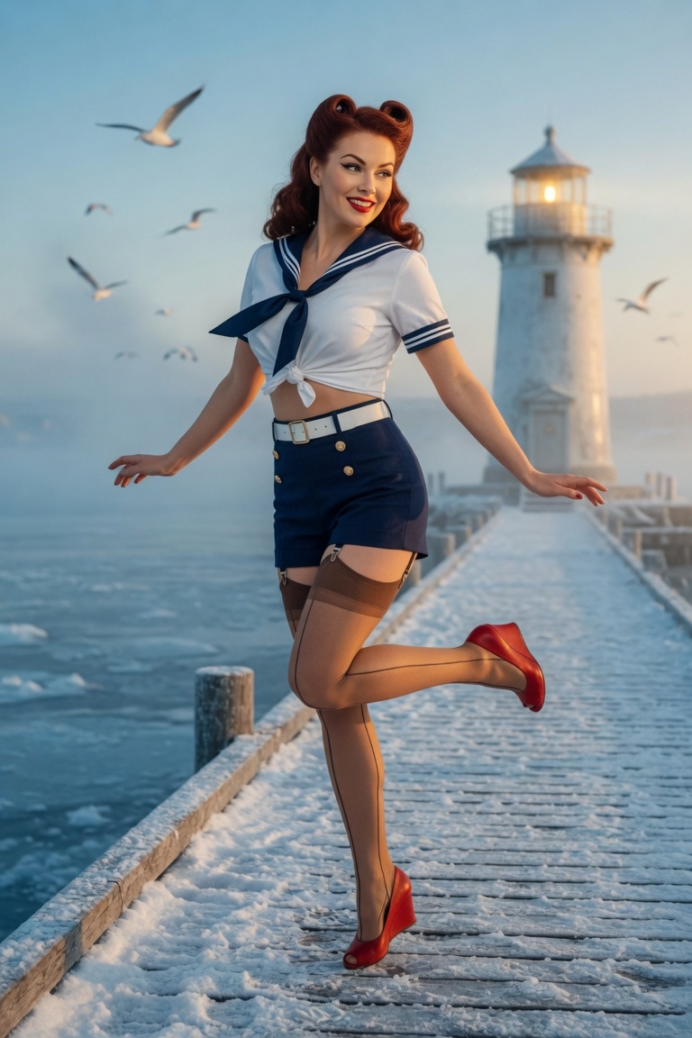 How to Capture Vintage Pin-up Glamour in a Cool Nordic Setting: 7 Styling Secrets